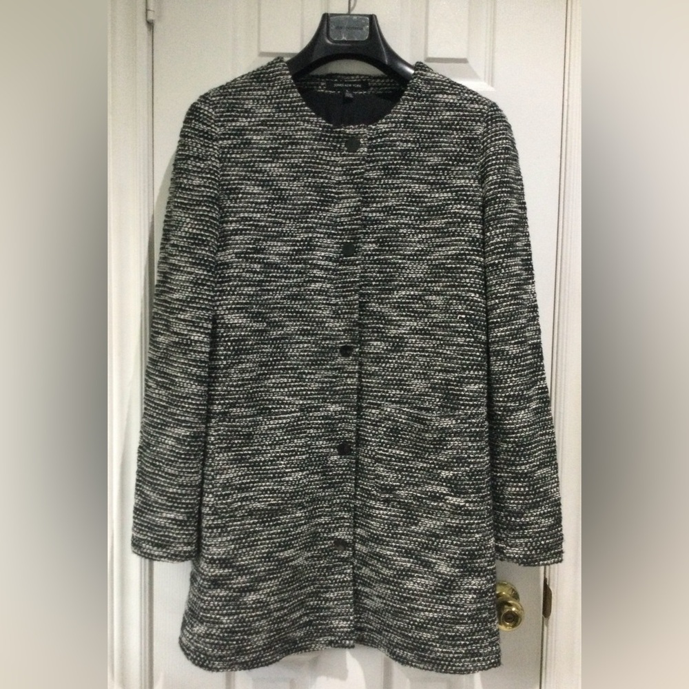 Jones New York Monochrome Tweed Jacket